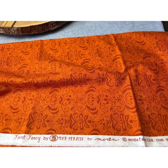 Moda Fabrics 1/2 yard x 44" Forest Fancy Deb Strain Orange Cotton Fabric - Picture 5 of 9